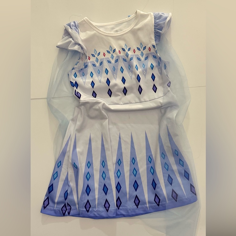 Frozen-Inspired Princess Costume - White and Blue